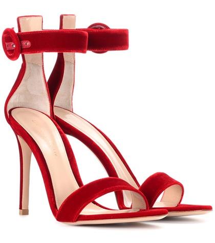 Gianvito Rossi Portofino 105 Velvet Sandals