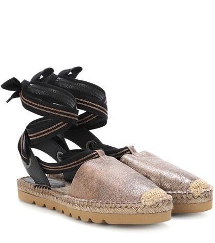 Brunello Cucinelli Metallic Leather Espadrilles