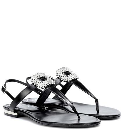 Khaite Diadem Mini Leather Sandals