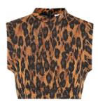 Miu Miu Leopard-printed Wool-blend Crop Top