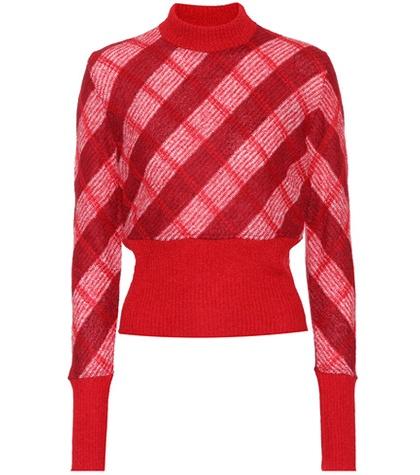 Miu Miu Checked Mohair-blend Sweater