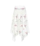 Zimmermann Allia Linen And Cotton Midi Skirt
