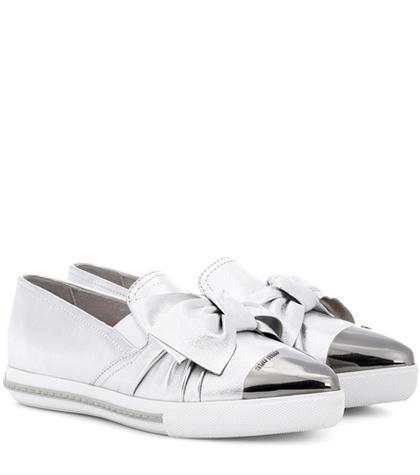 Saint Laurent Leather Slip-on Sneakers