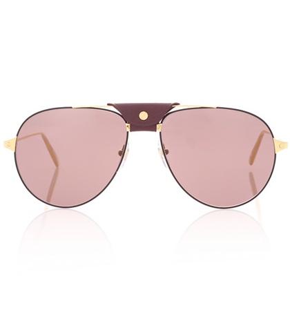 Cartier Eyewear Collection Santos De Cartier Aviator Sunglasses