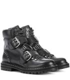 Miu Miu Breeze Flat Leather Ankle Boots