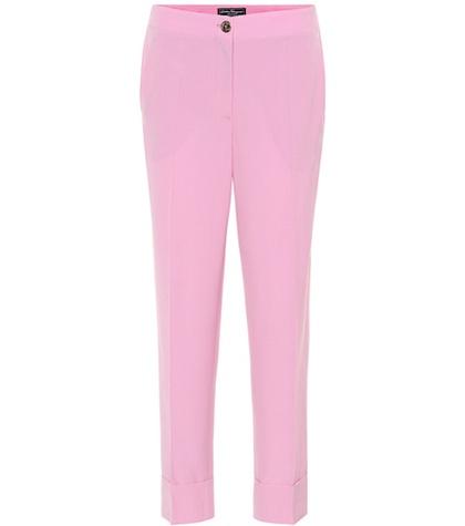 Salvatore Ferragamo Virgin Wool Slim Trousers