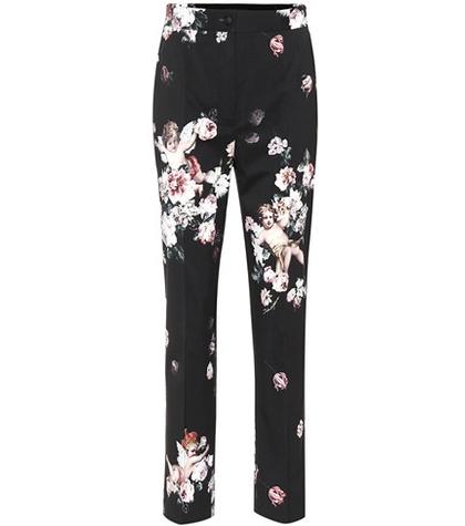 Moncler Floral Wool Straight-leg Pants