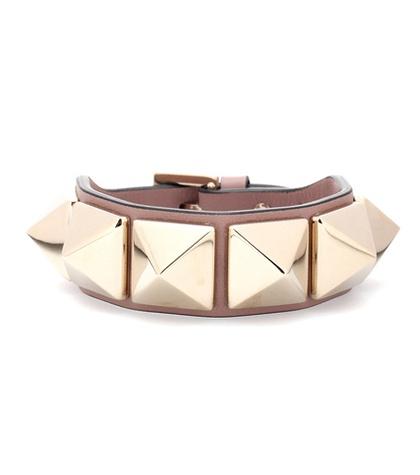 Bower Swimwear Valentino Garavani Rockstud Leather Bracelet