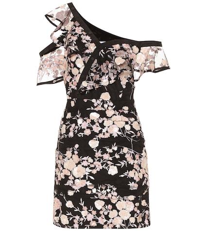 Self-portrait Floral-embellished Minidress