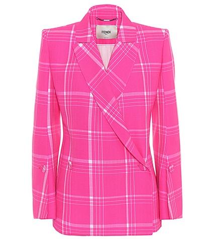 Fendi Wool Plaid Jacket