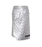 Balenciaga Embossed Metallic Leather Skirt
