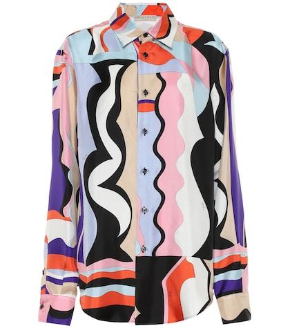 Emilio Pucci Printed Silk-twill Blouse