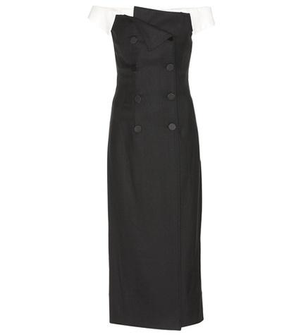Monse Off-the-shoulder Wool-blend Dress