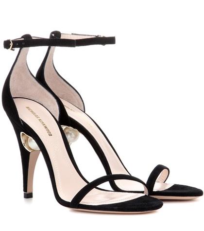 Nicholas Kirkwood Penelope Pearl Suede Sandals