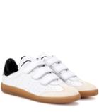 Miu Miu Beth Leather And Suede Sneakers