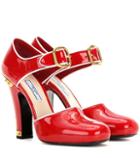 Prada Embellished Patent Leather Pumps