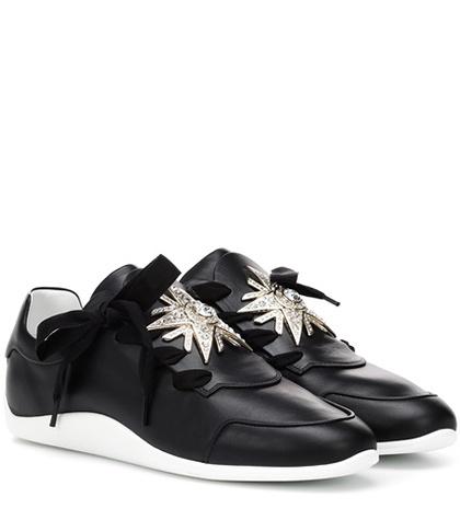 Roger Vivier Sporty Viv Leather Sneakers