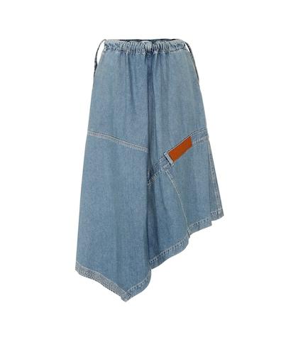 Loewe Asymmetric Denim Skirt