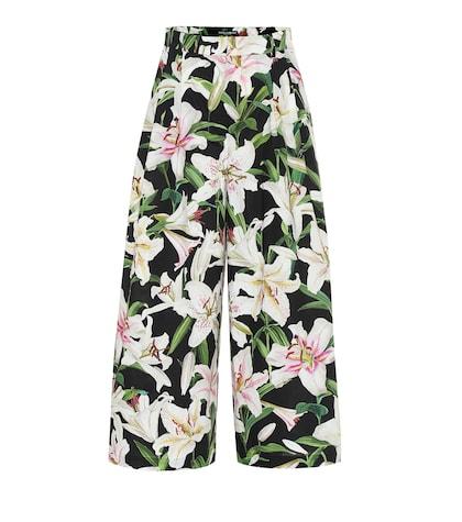 Dolce & Gabbana Floral Cotton-poplin Culottes