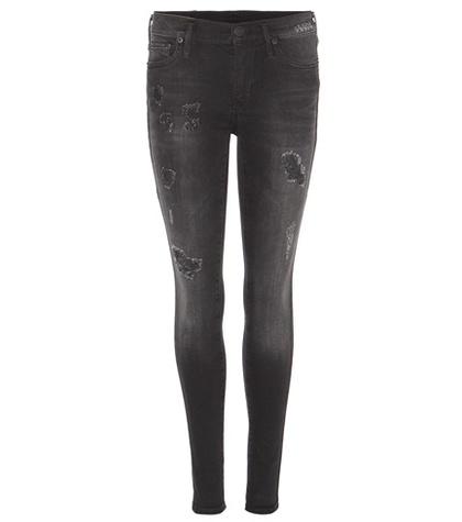 Alexander Mcqueen Halle Mid-rise Super Skinny Distressed Jeans