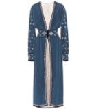 Redvalentino Tabia Velvet-trimmed Silk Dress