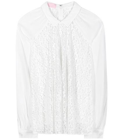 Stella Mccartney Lace And Crêpe Blouse