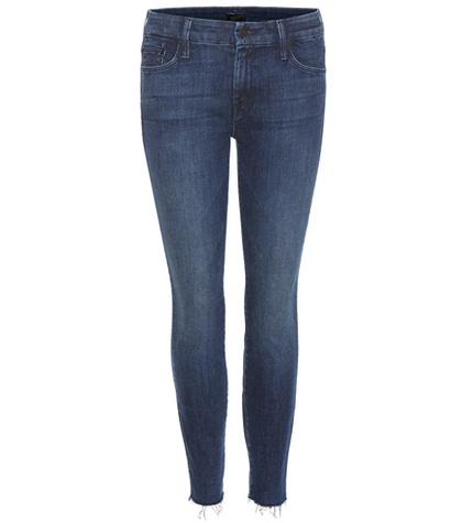 Mother The Looker Ankle Fray Skinny Jeans