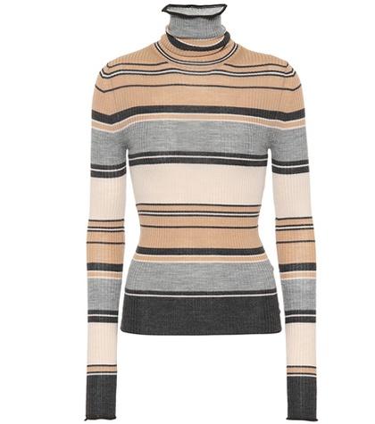 Acne Studios Striped Wool Turtleneck Sweater