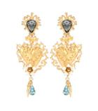 Off-white Crystal-embellished Clip-on Earrings