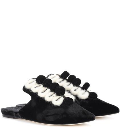 Sanayi 313 Antoinette Velvet Slippers