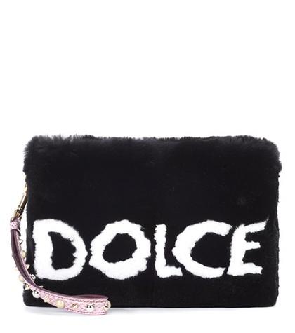 Dorothee Schumacher Printed Fur Clutch
