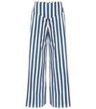 Alexandra Miro Palazzo Striped Cotton Pants