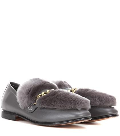 Ag Jeans Loafur Leather And Fur Loafer