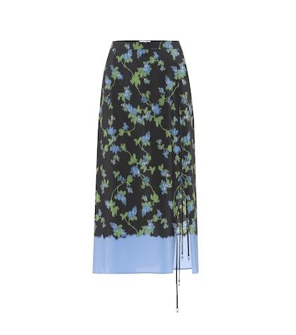 Altuzarra Floral Silk Midi Skirt