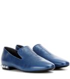 Helmut Lang Embellished Leather Loafers