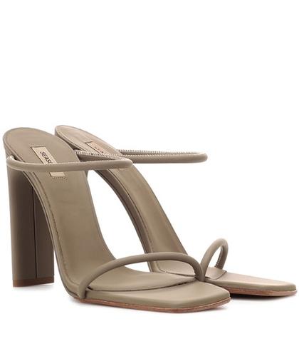 Saint Laurent Rubberised Leather Sandals (season 6)