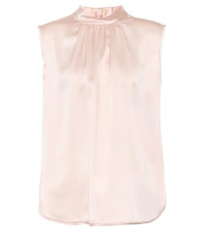 Max Mara Orel Silk And Stretch-jersey Blouse