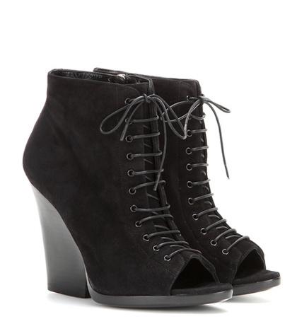 Stella Mccartney Virgina Ari Suede Open-toe Ankle Boots