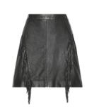 Saint Laurent Fringed Leather Miniskirt