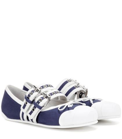 Miu Miu Canvas Ballerinas