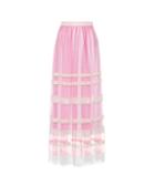 Burberry Lace-trimmed Tulle Skirt