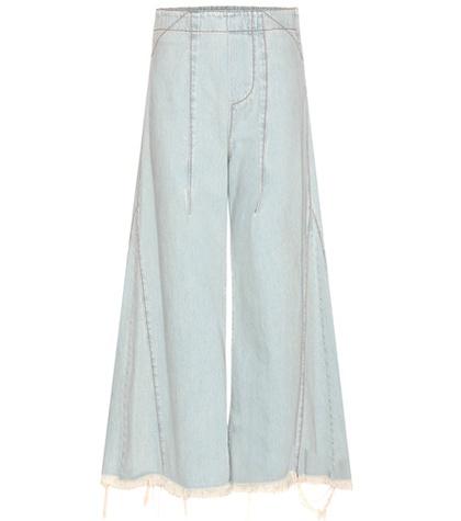 Chlo Frayed Wide-leg Jeans