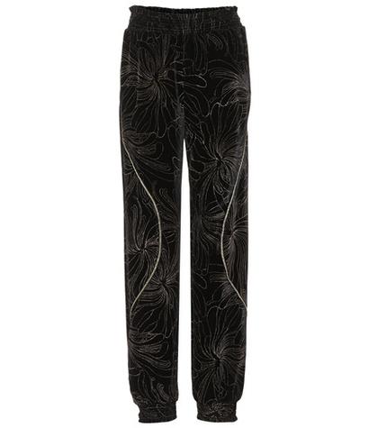 Chlo Embroidered Velvet Trousers