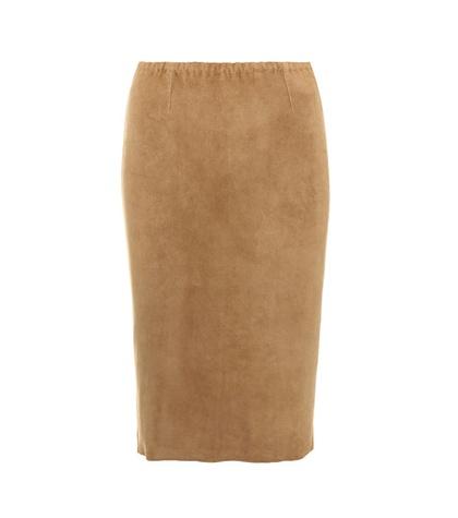Oscar De La Renta Gilda Suede Skirt