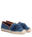 Tory Burch Shaw Denim Fringe Espadrille