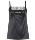 Alexander Mcqueen Lace-trimmed Silk Satin Camisole