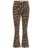 Frame Cheetah Velveteen Flared Trousers