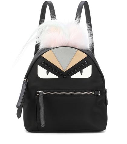 Fendi Fur-trimmed Mini Backpack