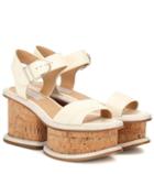 Gabriela Hearst Harrigan Leather Plateau Sandals