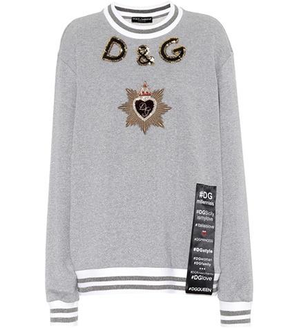 Dolce & Gabbana Embellished Metallic Sweater